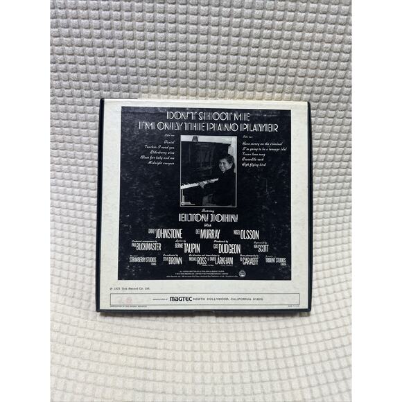Don’t Shoot Me,I'm Only The Piano Player,Elton John Reel To Reel Tape 7 1/2 IPS - Picture 3 of 3